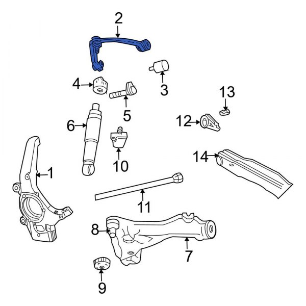 Ford OE 5L3Z3085C Front Left Upper Suspension Control Arm
