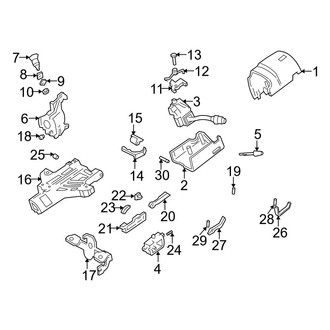 Ford OE - Steering Column - Shroud, Switches & Levers (With Tilt Wheel)