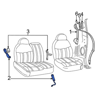 Ford OE - Front Left Seat Belt Receptacle
