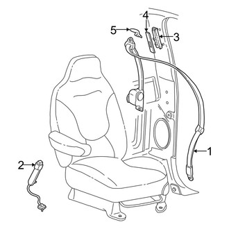 Ford OE - Restraint Systems - Front Seat Belts (With Captains Chair)
