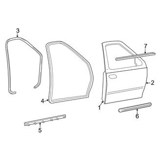 Ford OE - Front Door - Exterior Trim (King Ranch SuperCrew)