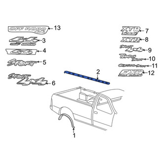 Ford OE - Rear Right Upper Truck Bed Molding