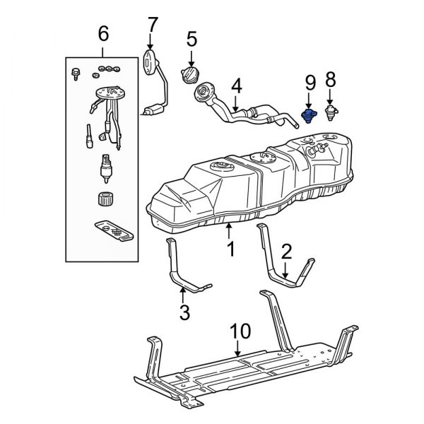 Ford OE XS4Z9C052AA - Fuel Tank Pressure Sensor