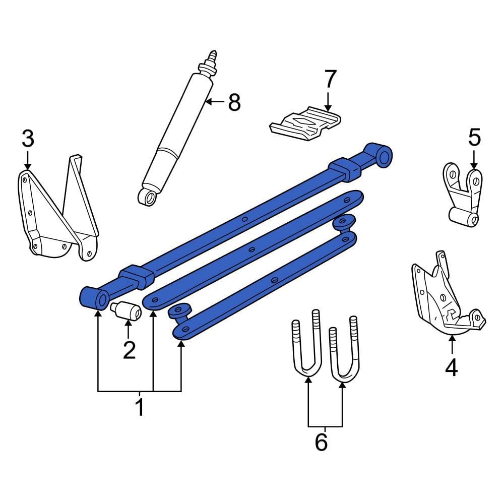 Ford OE F65Z5560MA - Rear Leaf Spring Assembly