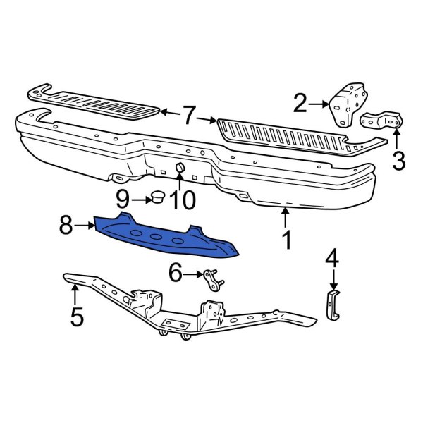 Ford OE XL3Z17B807AAA - Rear Lower Bumper Step Pad