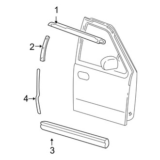 Ford OE - Front Door - Exterior Trim (King Ranch SuperCrew)