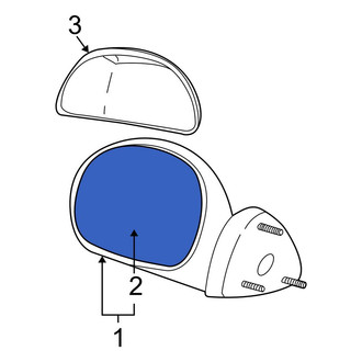 Ford OE - Front Right Door Mirror Glass