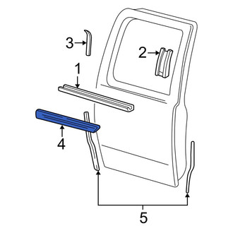 Ford OE - Front Right Door Molding