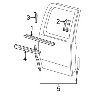 Ford OE - Rear Door - Exterior Trim (King Ranch SuperCrew)
