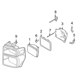 Ford OE - Front Lamps - Headlamp Components (Sealed Beam Headlamps)