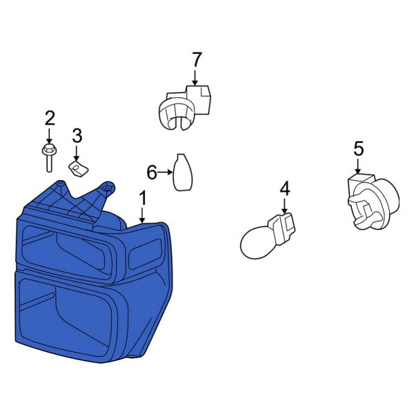 Ford OE 8C2Z13200B Front Right Parking Light Assembly