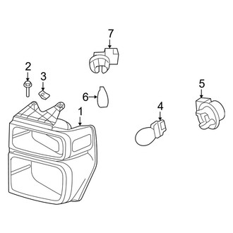 Ford OE - Front Lamps - Park Lamps (With Sealed Beam Headlamps)