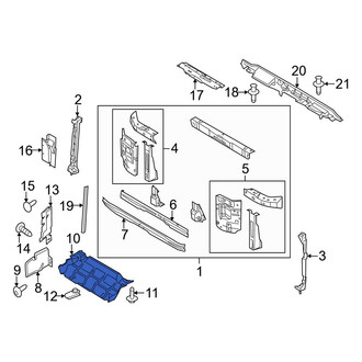 Ford OE - Front Center Radiator Support Splash Shield