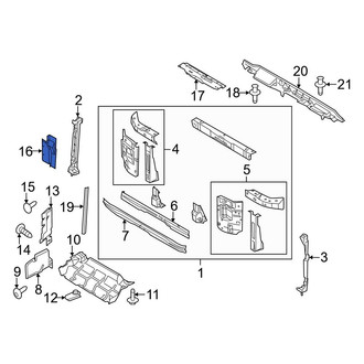 Ford OE - Front Left Lower Radiator Support Air Deflector