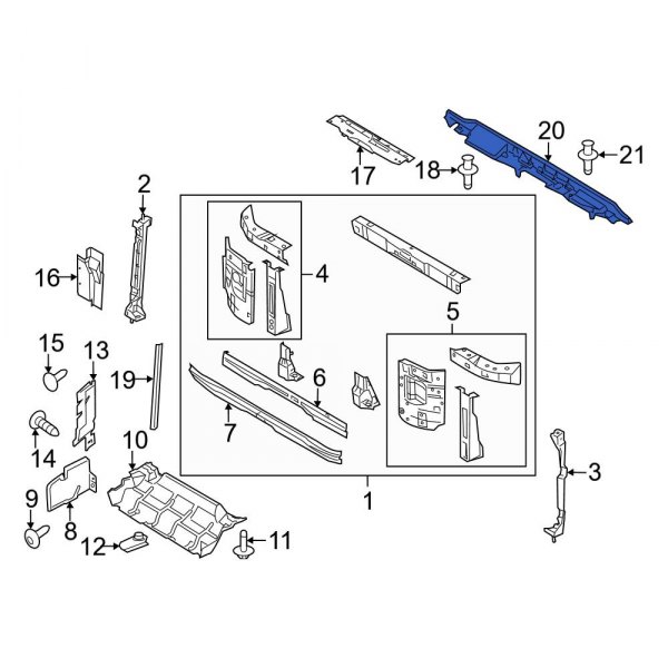 Radiator Support Air Deflector