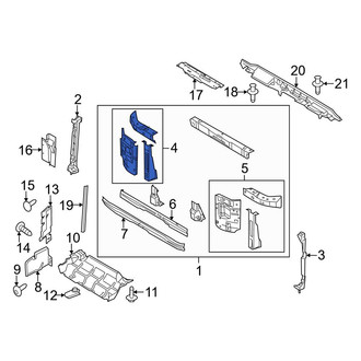 Ford OE - Front Right Inner Radiator Support Side Panel