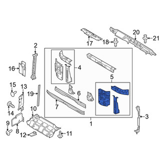 Ford OE - Front Left Inner Radiator Support Side Panel