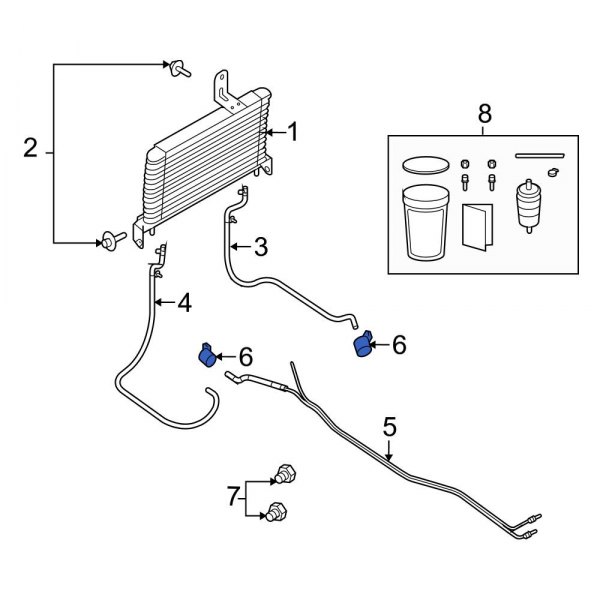 Transmission Oil Cooler Line Clamp