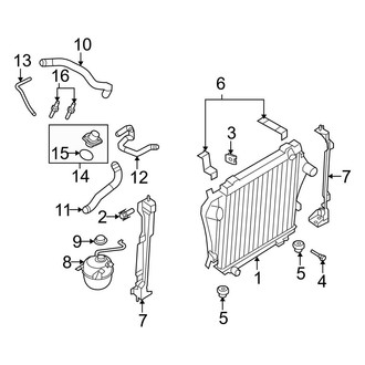 Ford OE - Cooling - Radiator & Components (Extended Cargo Van / Standard Cargo Van / Standard Passenger Van 6.0L)