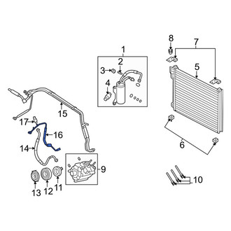 Ford OE - A/C Refrigerant Discharge Hose