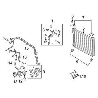 Ford OE - Air Conditioner & Heater - Condenser, Compressor & Lines