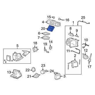 Ford OE - Heater Core Case