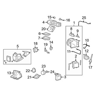 Ford OE - Air Conditioner & Heater - Evaporator Components (Front)