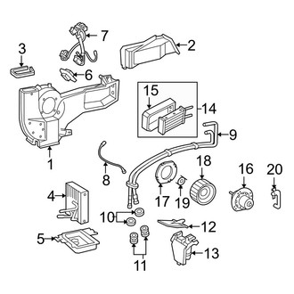 Ford OE - Air Conditioner & Heater - Evaporator & Heater Components (Auxiliary, A/C and Heater)