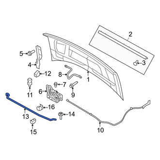 Ford OE - Front Hood & Trunk Prop Rod