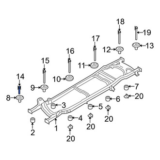 Ford OE - Upper Body Mount Cushion Bolt