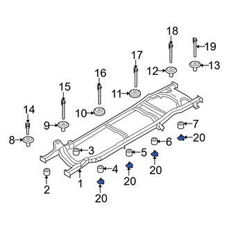 Ford OE - Body Mount Cushion Nut