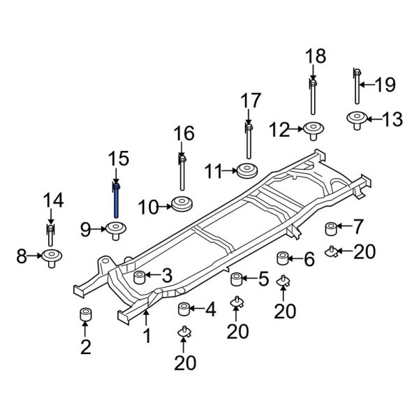 Body Mount Cushion Bolt