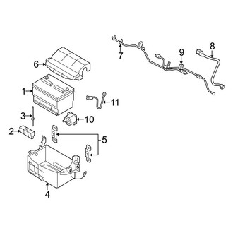 Ford OE - Electrical - Battery (Extended Passenger Van / Standard Passenger Van 6.0L)