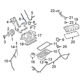 Ford OE - Center Engine Timing Cover Gasket