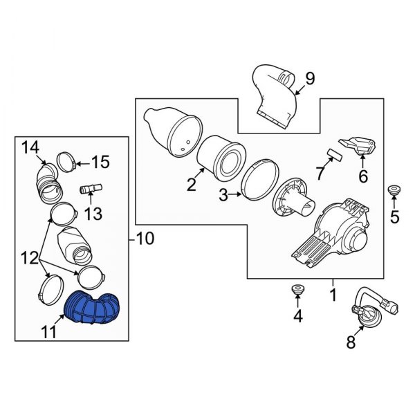 Engine Air Intake Hose