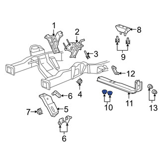 Ford OE - Manual Transmission Mount Nut