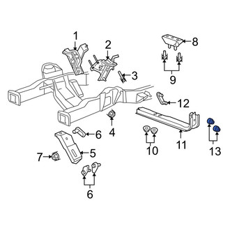 Ford OE - Transmission Crossmember Nut