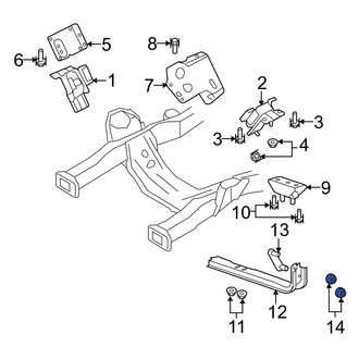 Ford OE - Transmission Crossmember Nut