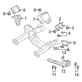 Ford OE - Engine & Transmission Mounting (Extended Cargo Van / Standard Cargo Van / Standard Passenger Van 6.0L)