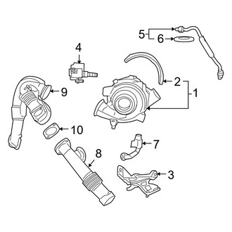 Ford OE - Engine - Turbocharger & Components (Extended Cargo Van / Standard Cargo Van / Standard Passenger Van 6.0L)