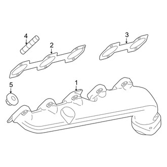 Ford OE - Exhaust System - Manifold (Extended Cargo Van / Standard Cargo Van / Standard Passenger Van 6.8L)