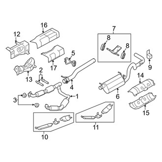 Ford OE - Exhaust System - Exhaust Components (6.8L)