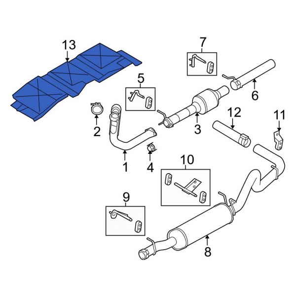 Ford OE 4C2Z5G221DA Front Exhaust Heat Shield