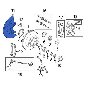 Ford OE - Front Left Brake Dust Shield