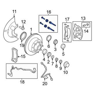 Ford OE - Disc Brake Caliper Bolt Kit
