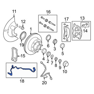Ford OE - Rear Left ABS Wheel Speed Sensor