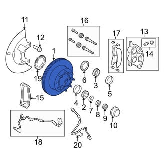 Ford OE - Front Disc Brake Rotor and Hub Assembly
