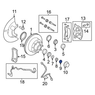 Ford OE - Front Axle Nut