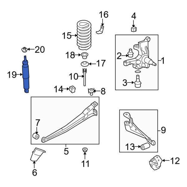 Ford OE 8C2Z18124B - Front Suspension Shock Absorber