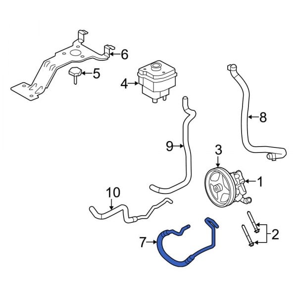 Ford OE 4C2Z3A719B - Power Steering Pressure Hose